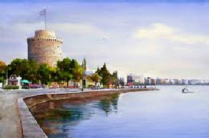 Thesaloniki port in Grece